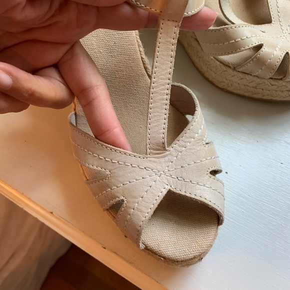 Kanna T-Strap, Ankle Strap Espadrille Wedge Sandals
